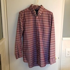 Stafford Travel Wrinkle Free Oxford Long Sleeve Shirt